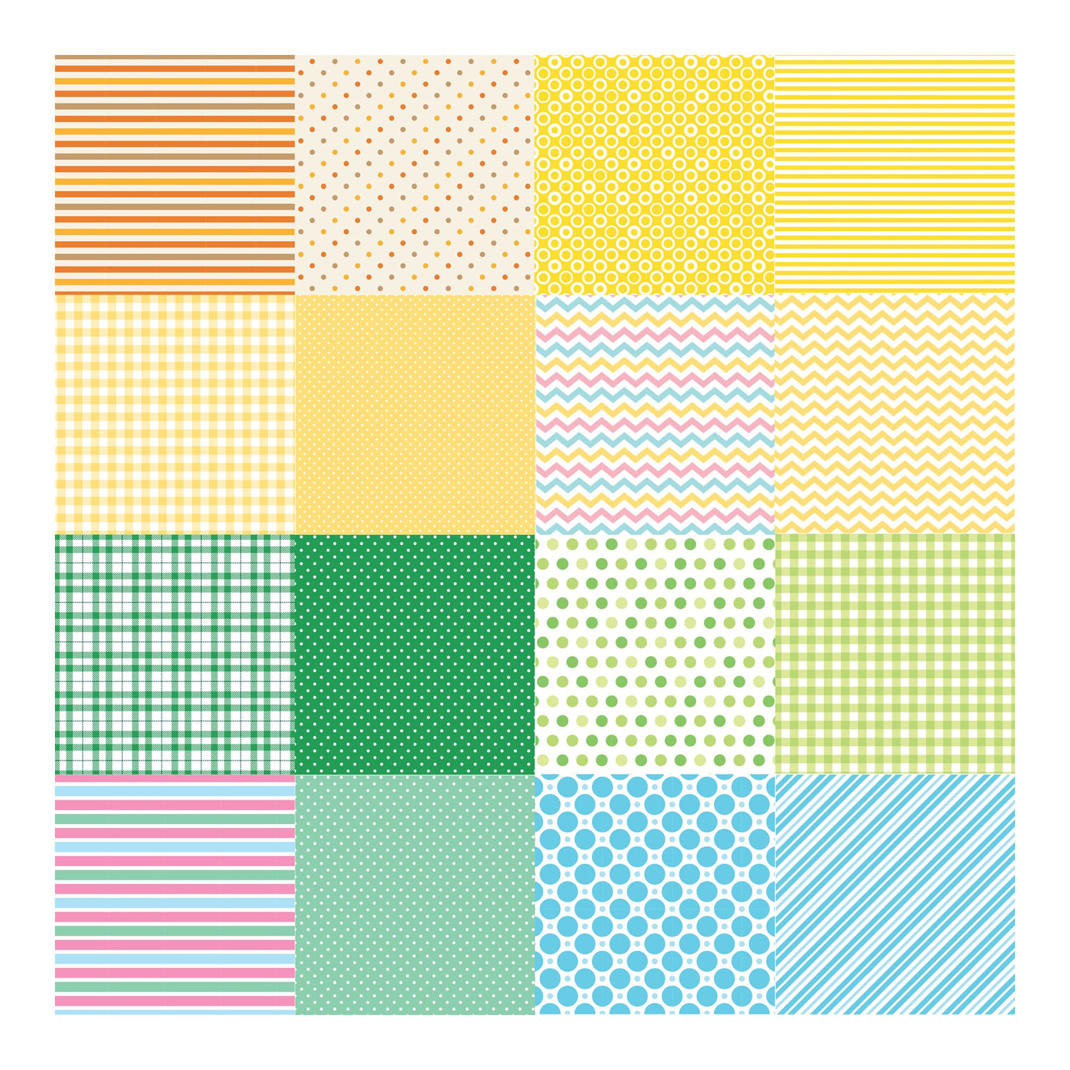 Patterned Paper Pack - Stripes, Dots, and Plaids