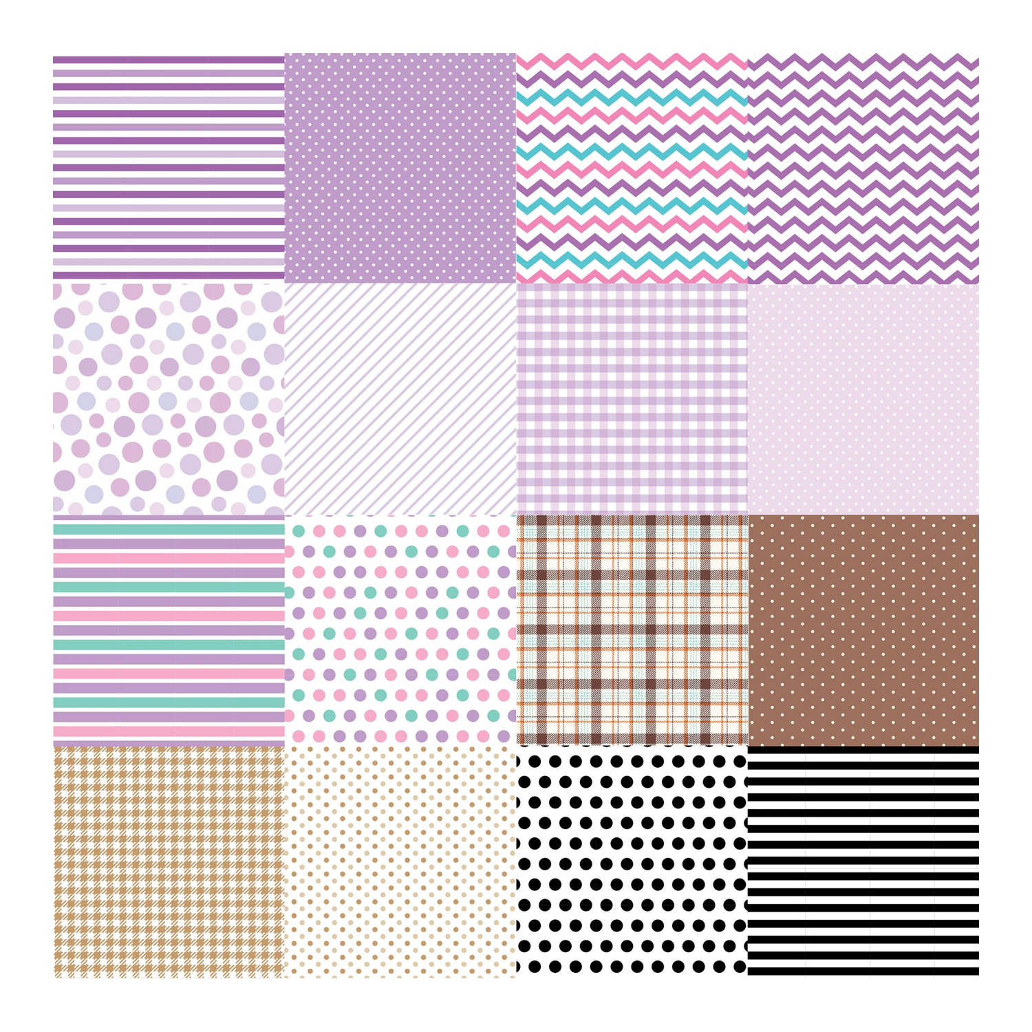 Patterned Paper Pack - Stripes, Dots, and Plaids