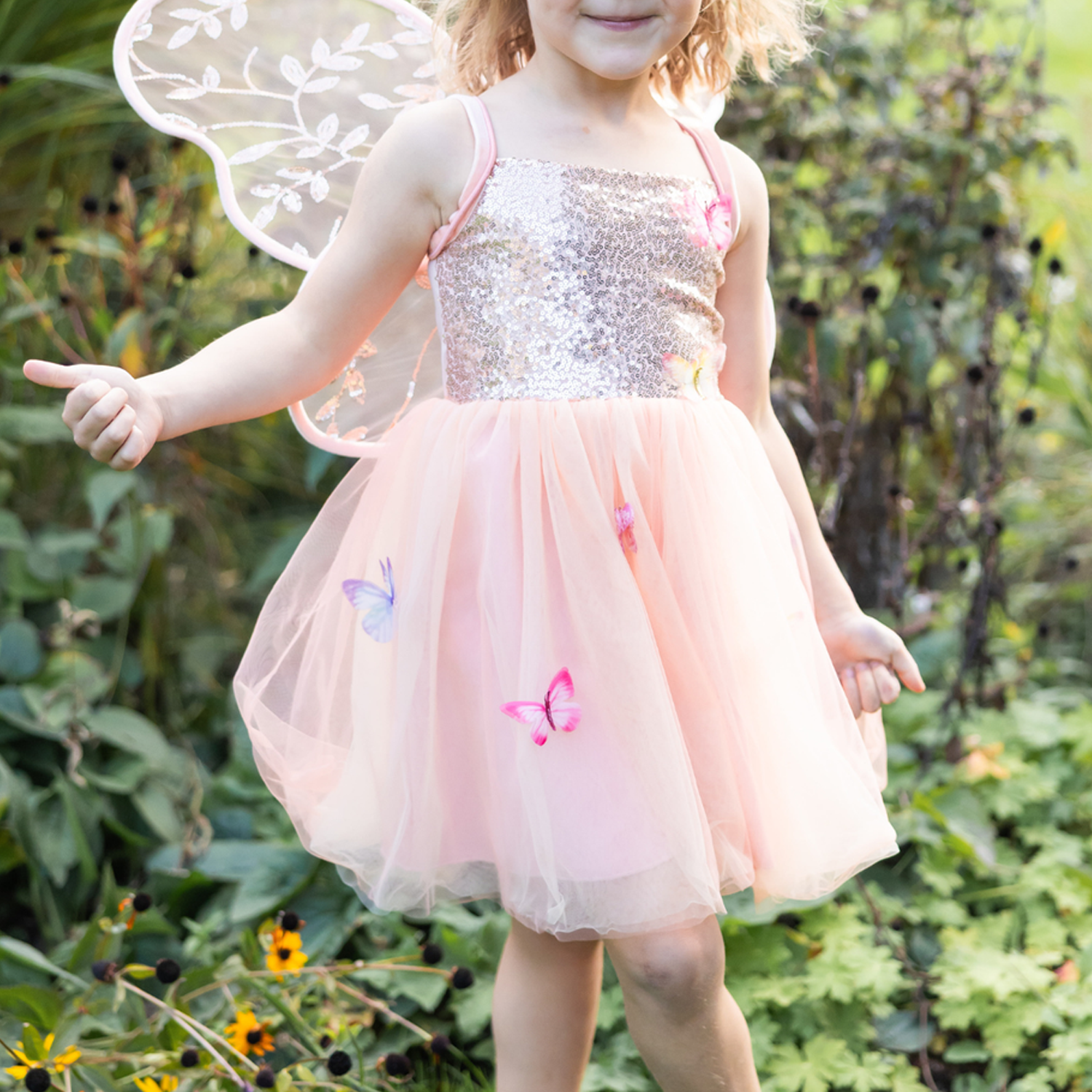CE Butterfly Bliss Dress - Peach - Size 5-6