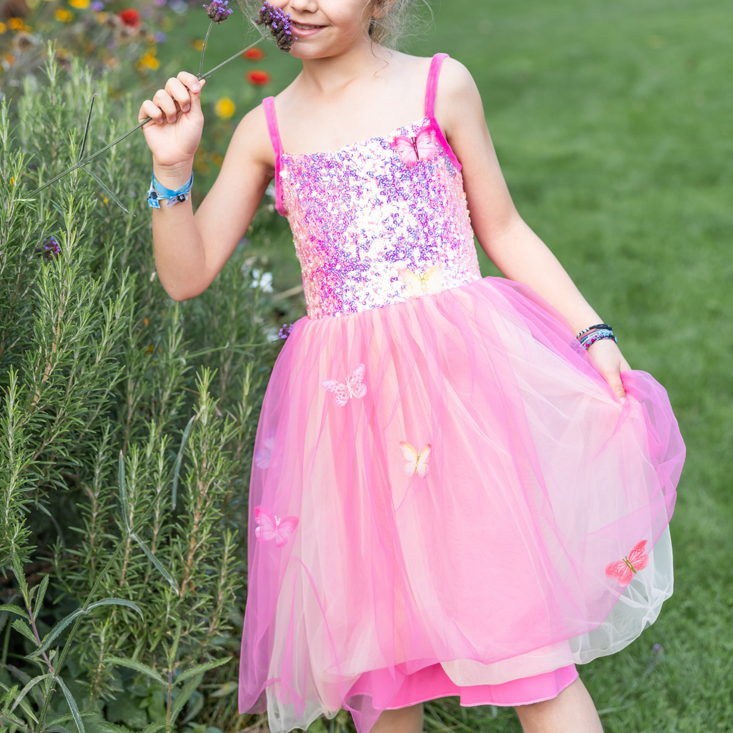 CE Butterfly Bliss Dress - Hot Pink - Size 5-6