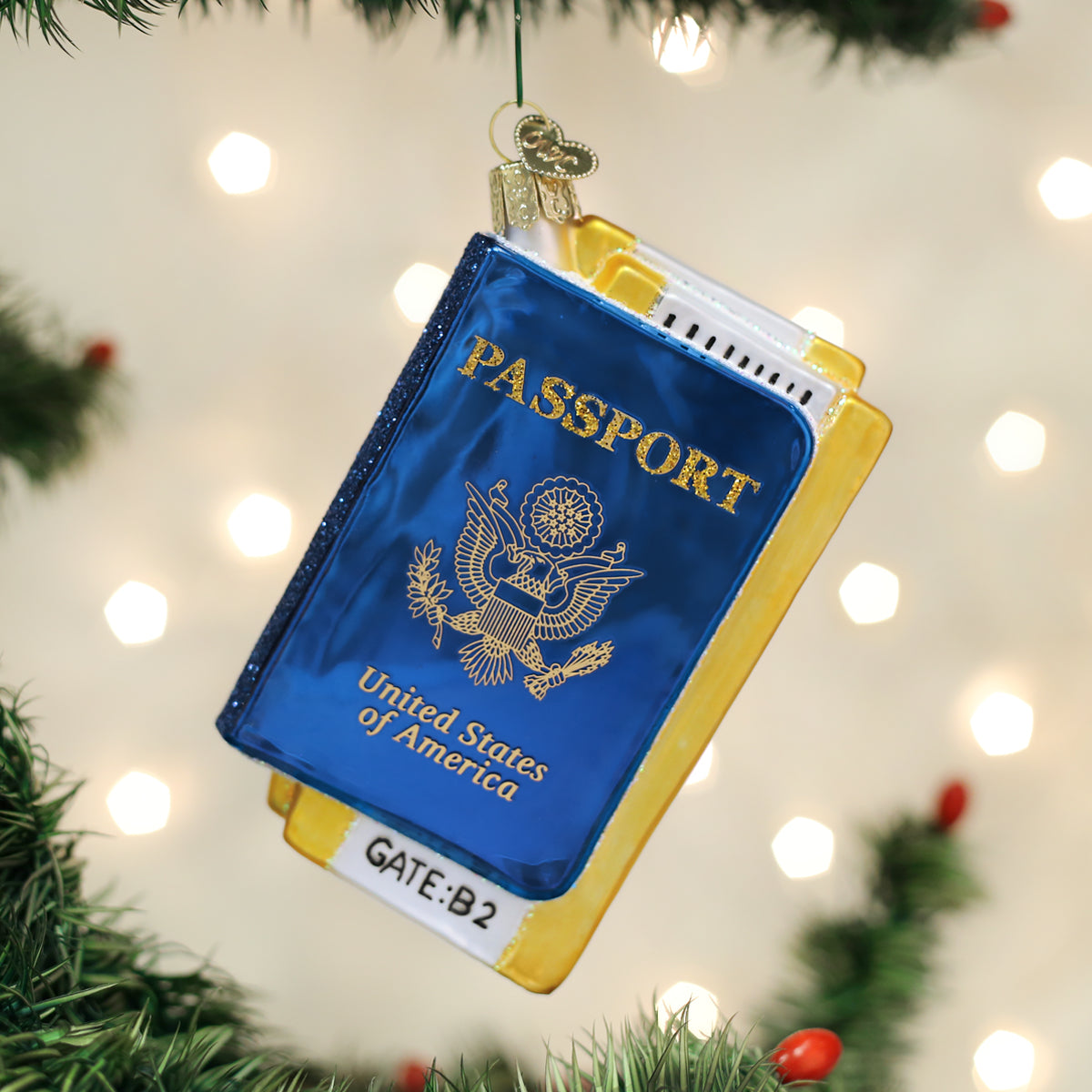 Old World Christmas Passport Ornament    