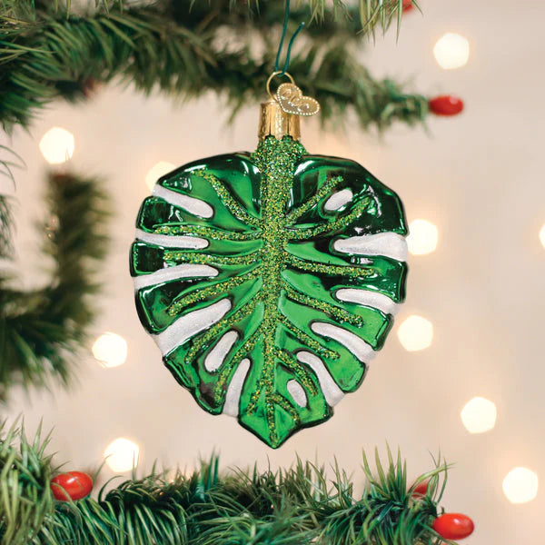 Old World Christmas Monstera Leaf Ornament