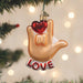 Old World Christmas Love Sign Language Ornament