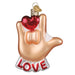 Old World Christmas Love Sign Language Ornament