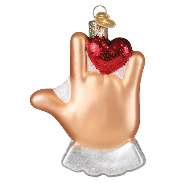 Old World Christmas Love Sign Language Ornament