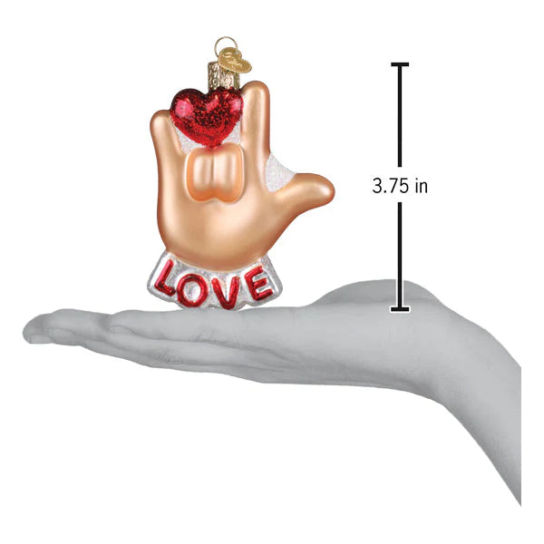 Old World Christmas Love Sign Language Ornament