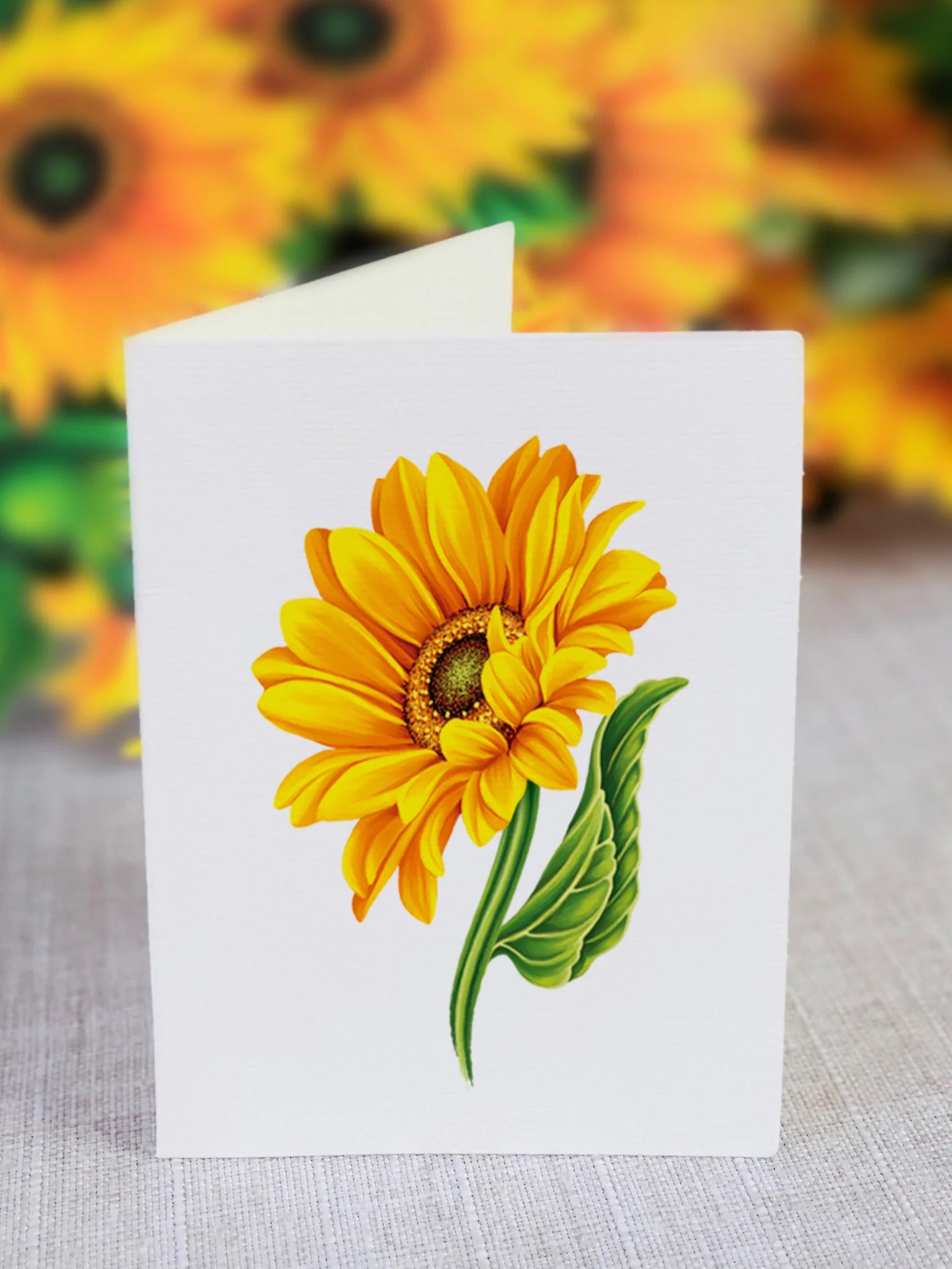 Sunflowers Pop Up Flower Bouquet Greeting Card    