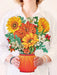 Pop Up Flower Bouquet Greeting Card - Harvest Pumpkin    