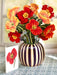 French Poppies Pop Up Flower Bouquet Greeting Card    