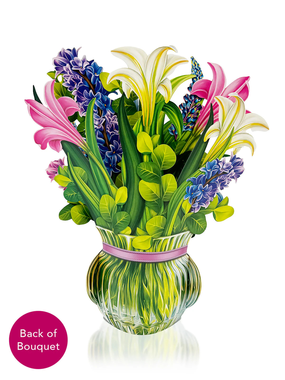 Lilies & Lupines Pop Up Flower Bouquet Greeting Card    