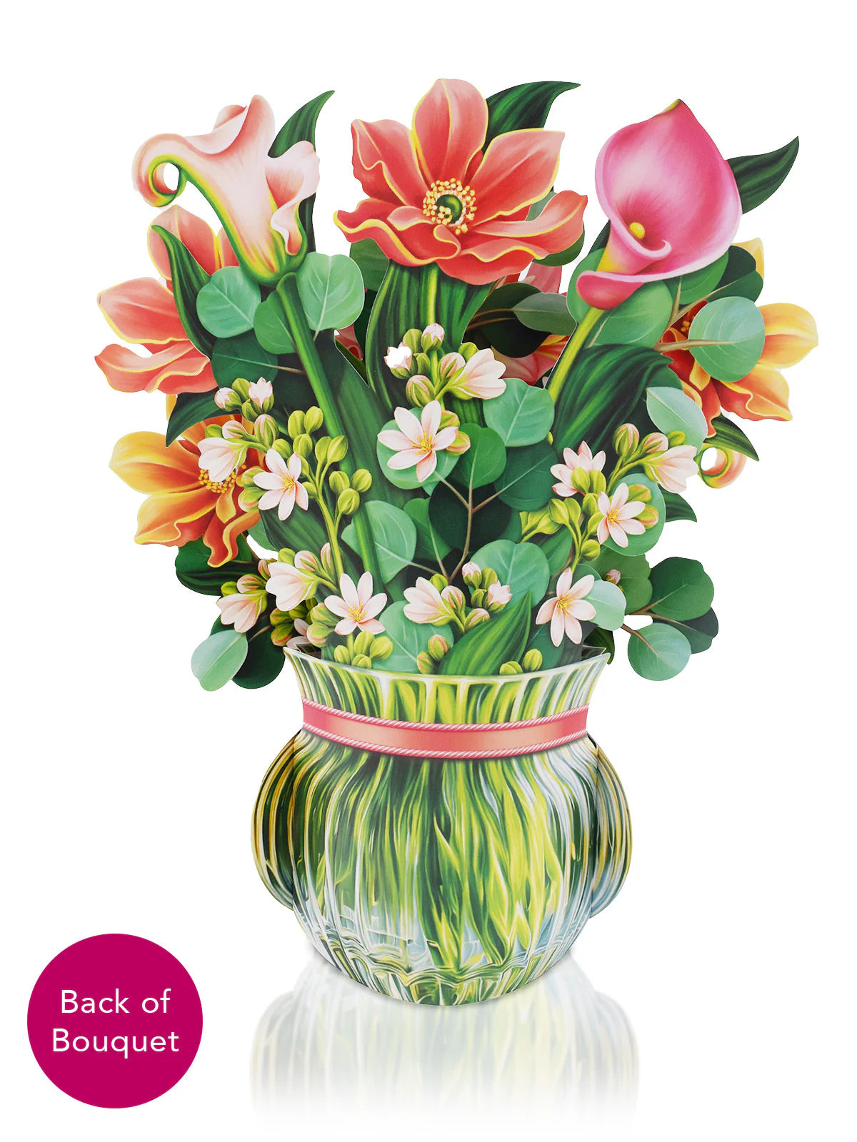 Dear Dahlia Pop Up Flower Bouquet Greeting Card    