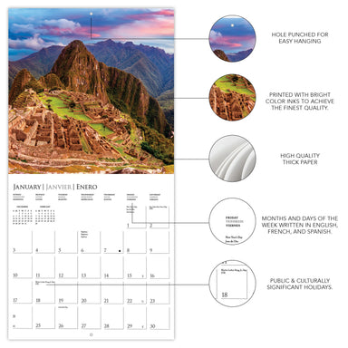 GRPH Wonders of the World 2027 Wall Calendar