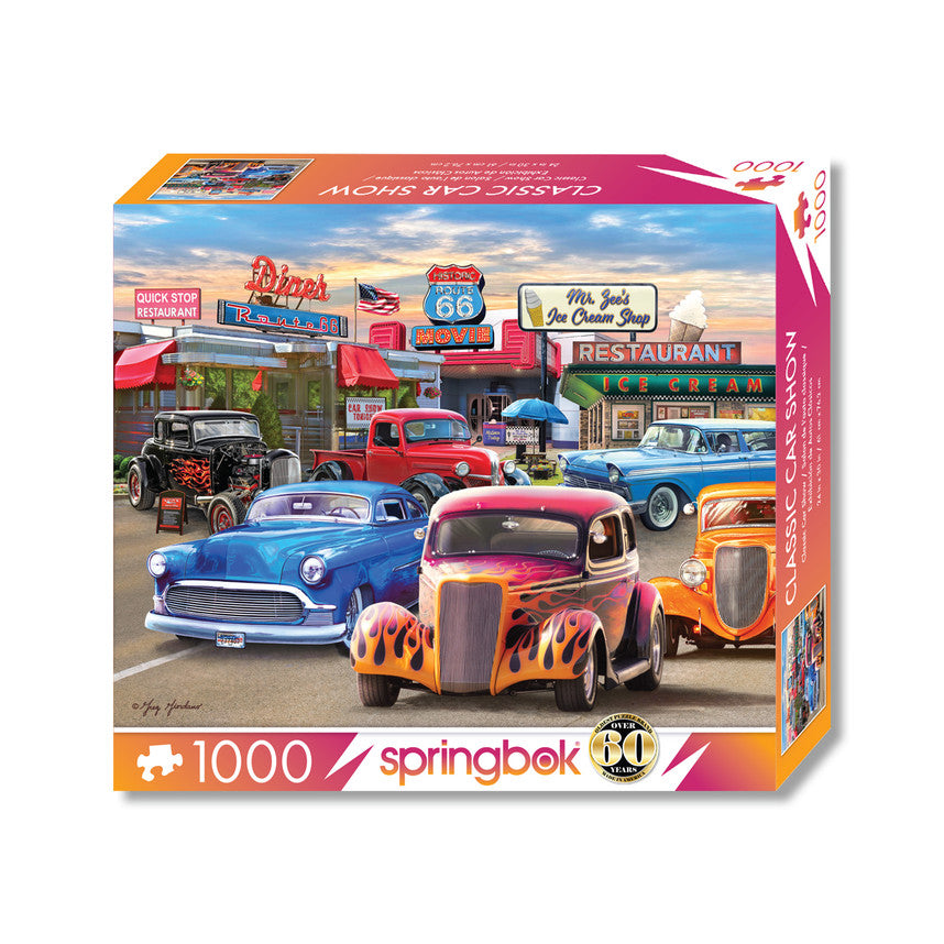 Classic Car Show 1000 Piece Puzzle