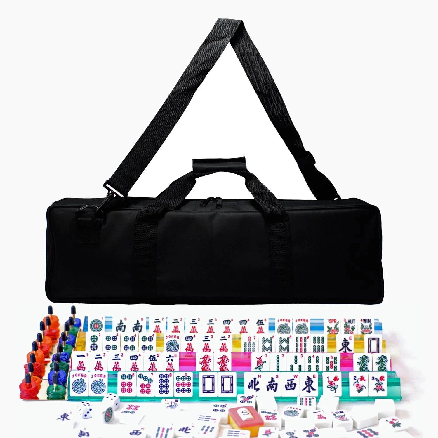 American Style Mahjong in Black Canvas Carry Case