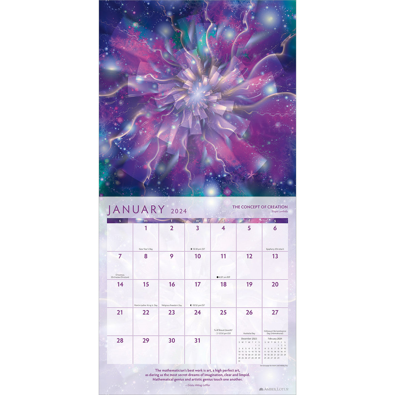 Fractal Cosmos 2024 Wall Calendar    