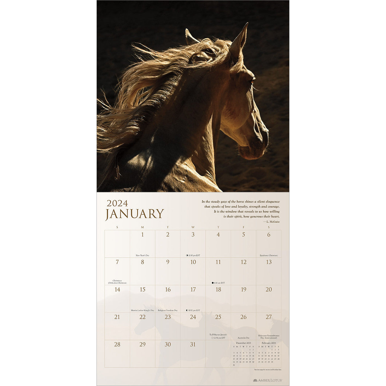 Spirit Horses 2024 Wall Calendar    