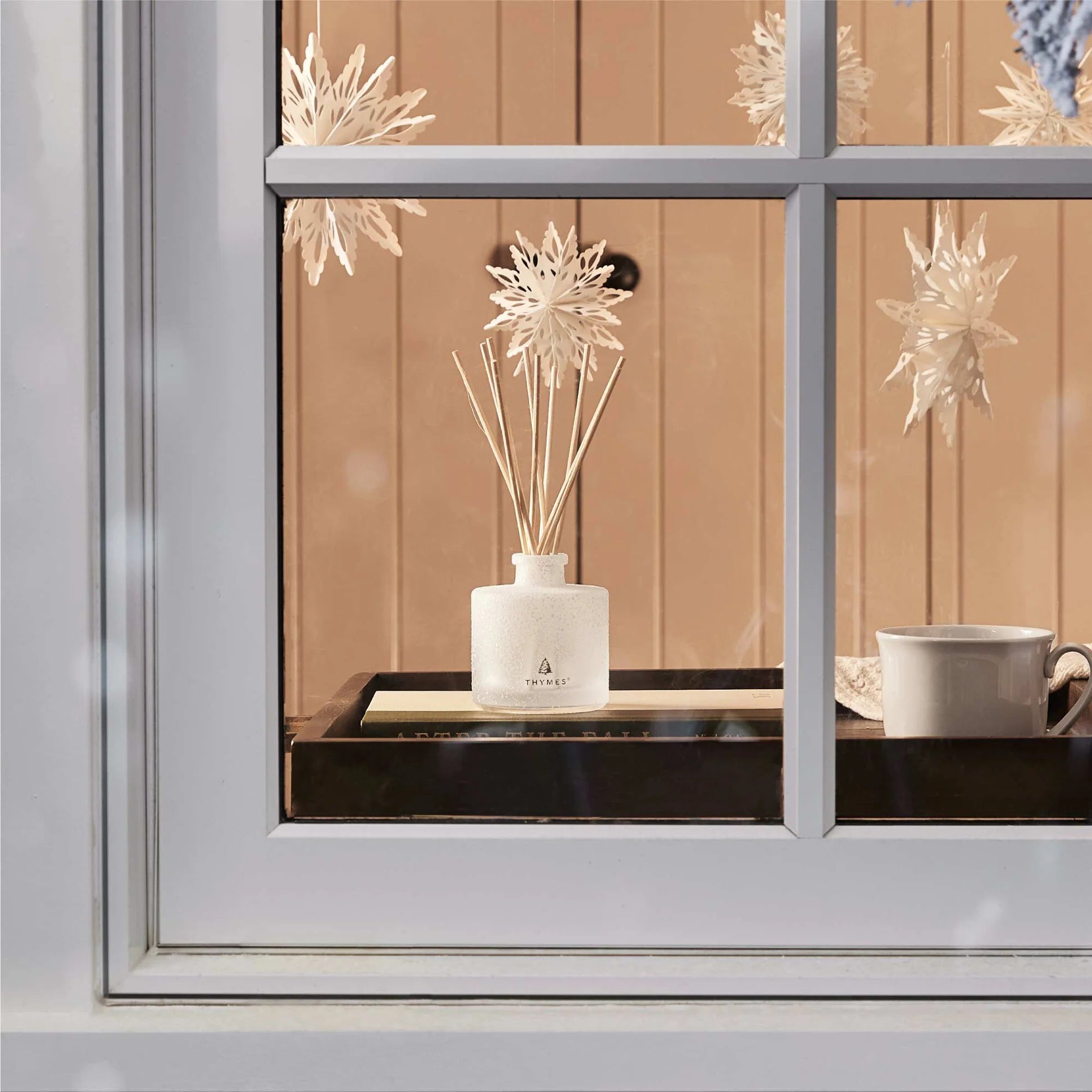 Thymes Frasier Fir Flocked Petite Reed Diffuser