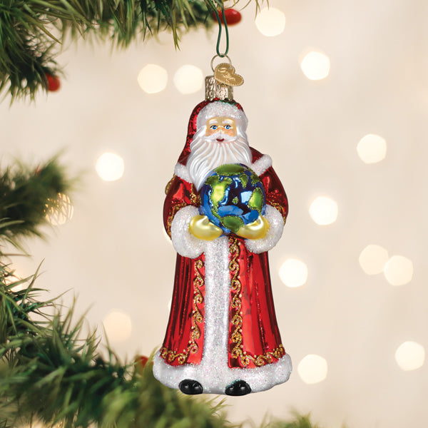 Old World Christmas Peace Santa Ornament