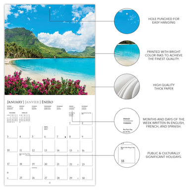 GRPH Island Paradise 2027 Wall Calendar