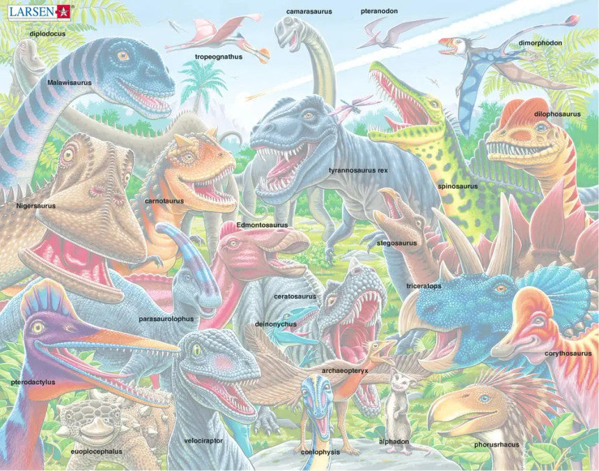 Happy Dinos 43 Piece Larsen Frame Puzzle