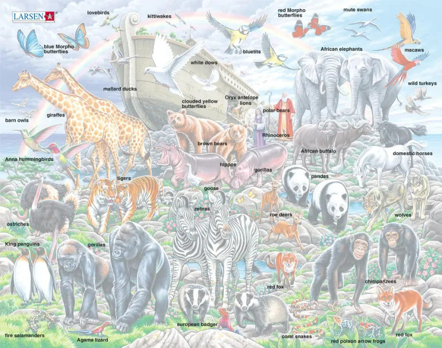 Noah's Ark 53 Piece Larsen Frame Puzzle