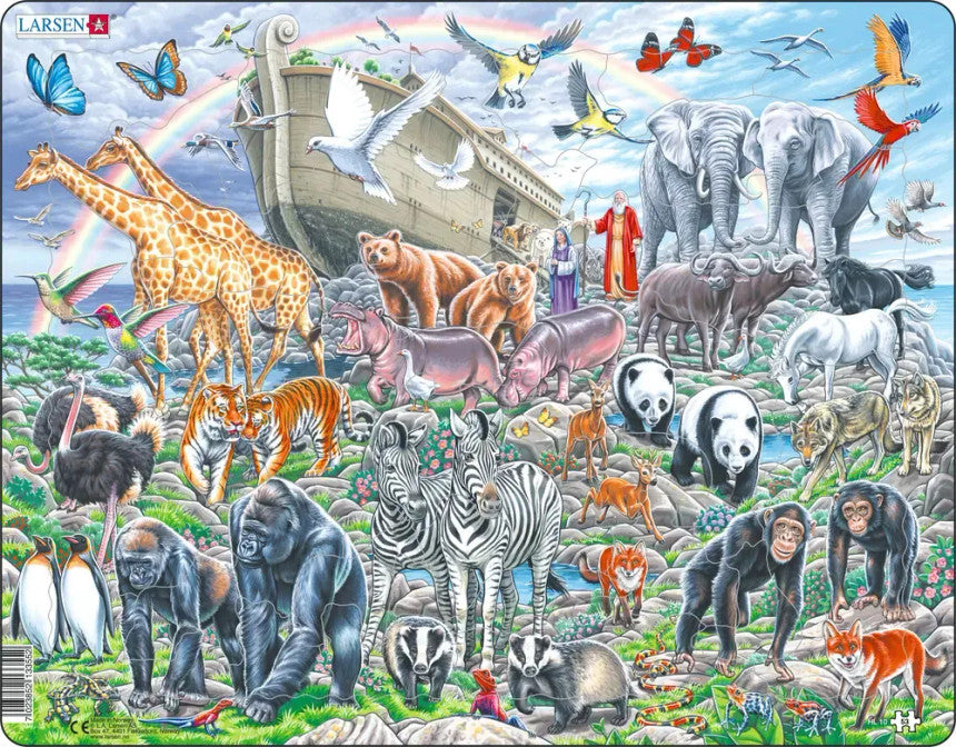 Noah's Ark 53 Piece Larsen Frame Puzzle