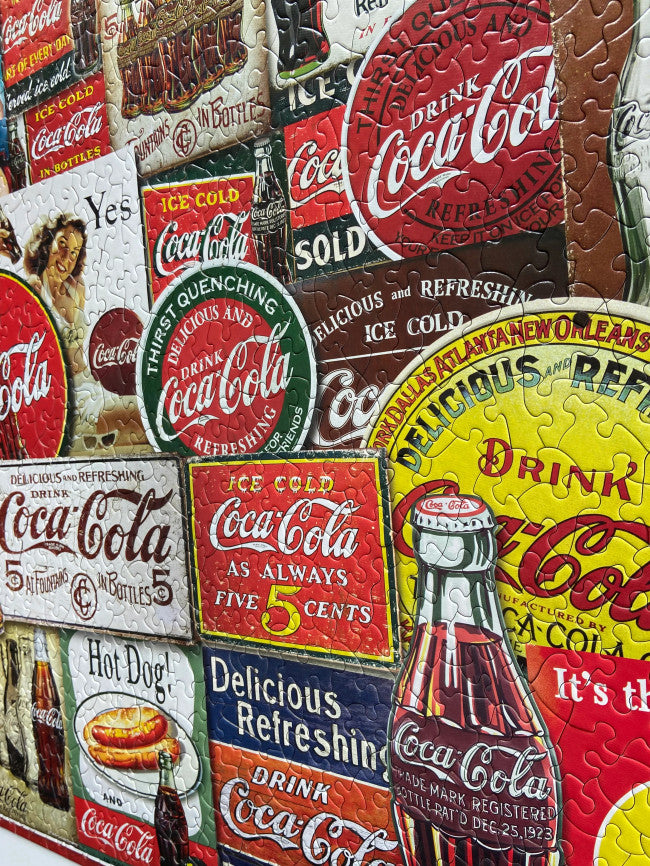 SPRGBK Coca-Cola Tin Signs 1000 Piece Puzzle in Collectors Tin