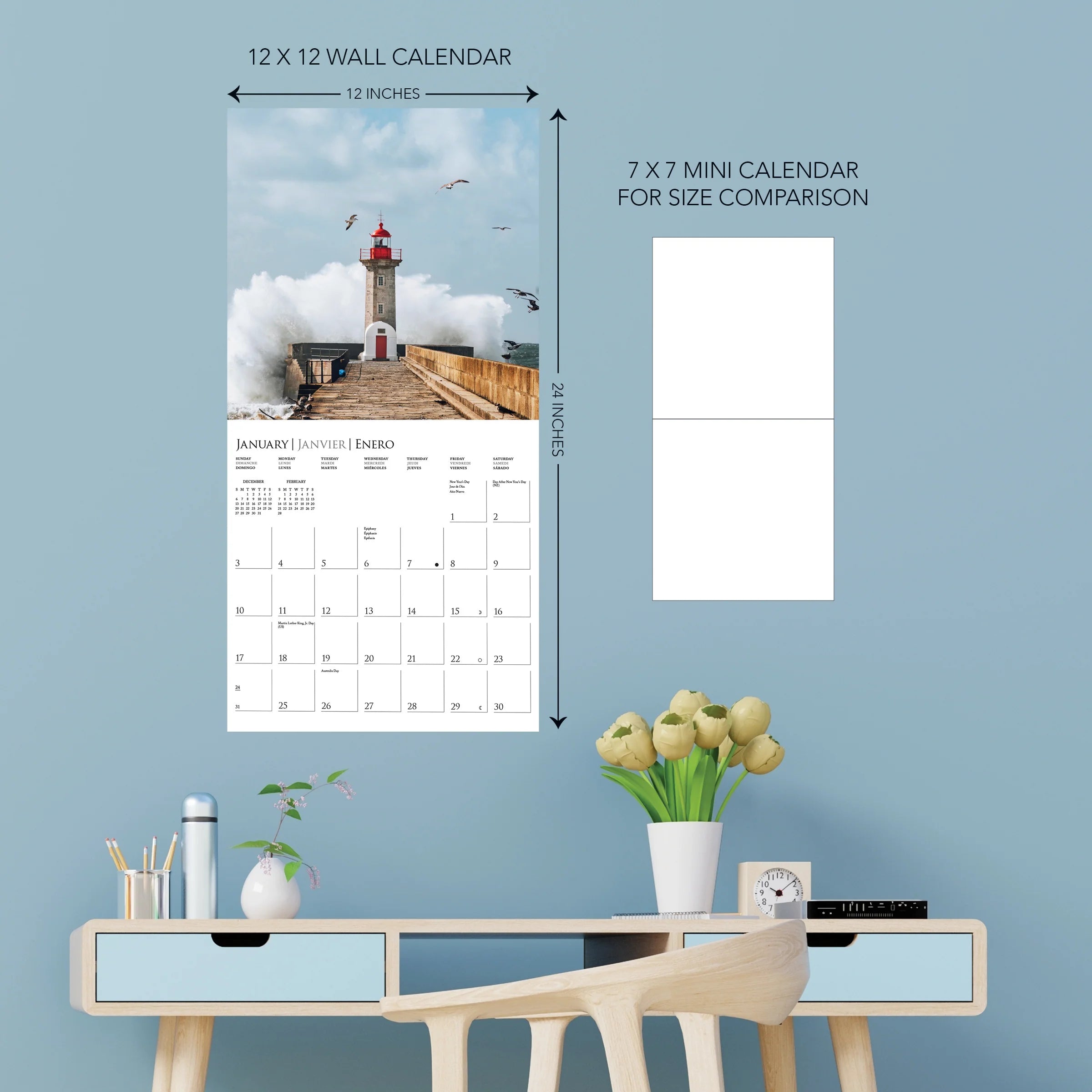 GRPH Lighthouses 2027 Wall Calendar