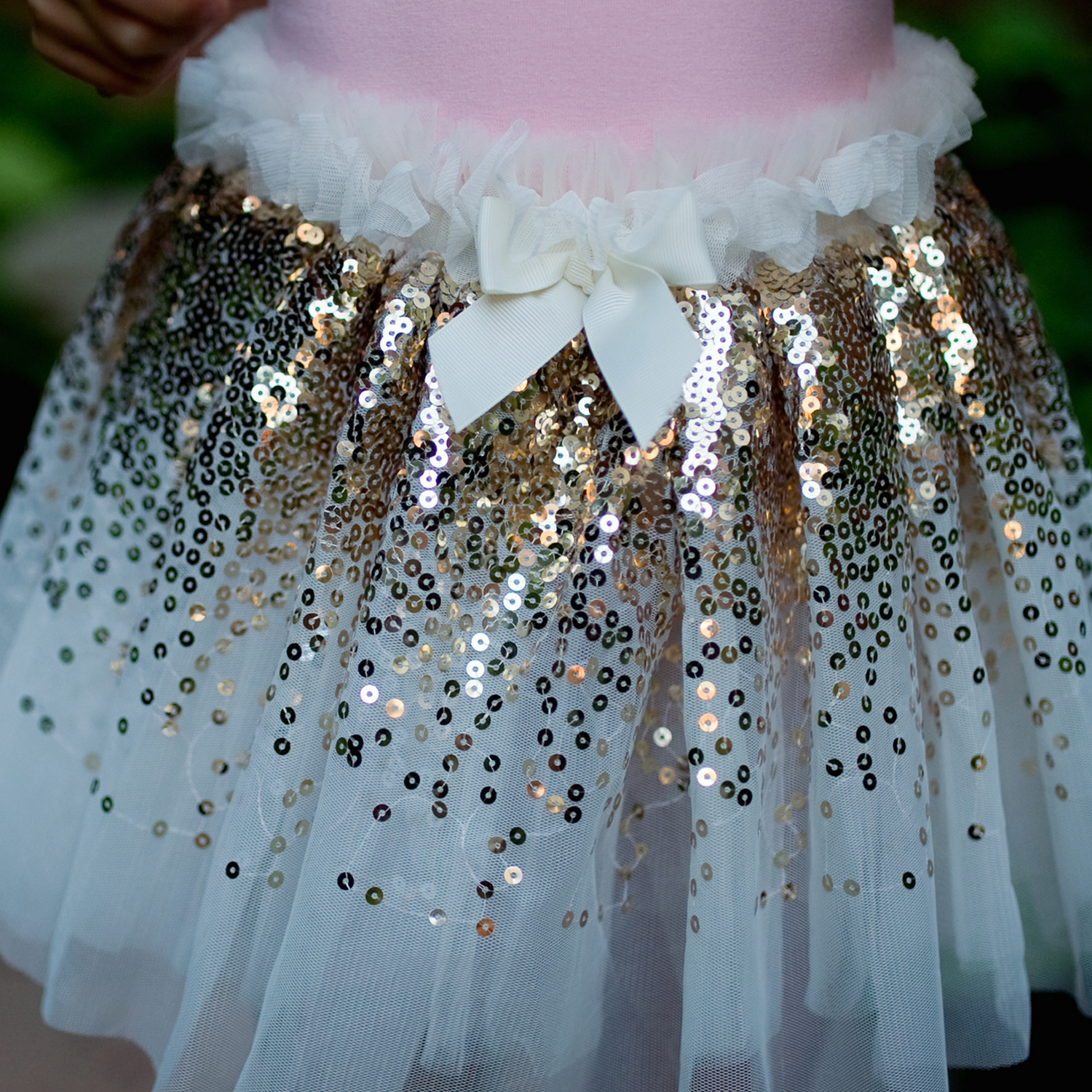 Gracious Gold Sequins Skirt, Wings and Wand - Size 4-6
