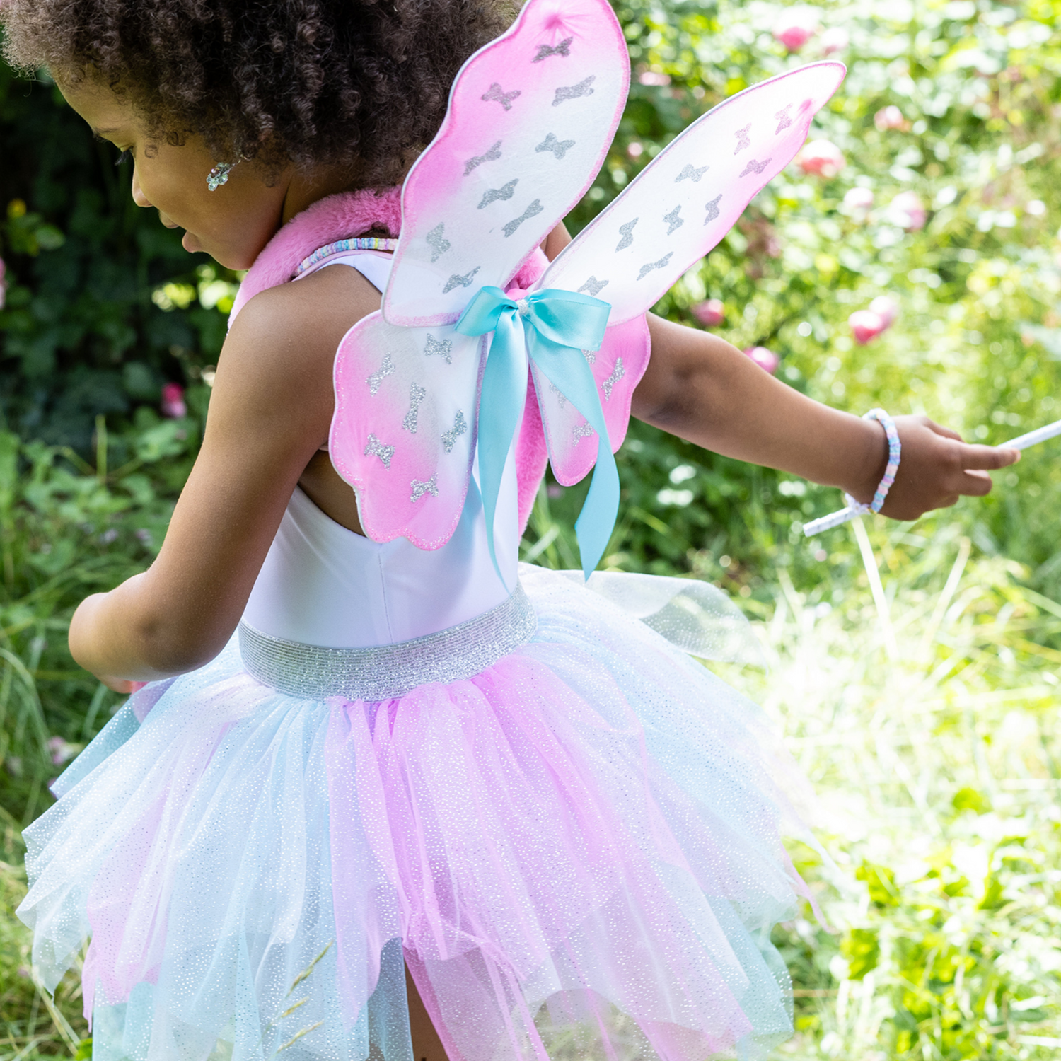 Think Mint Pink Skirt, Wings, and Wand - Size 4-6