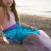 Mermaid Glimmer Skirt Set with Headband - Lilac and Blue - Size 5-6