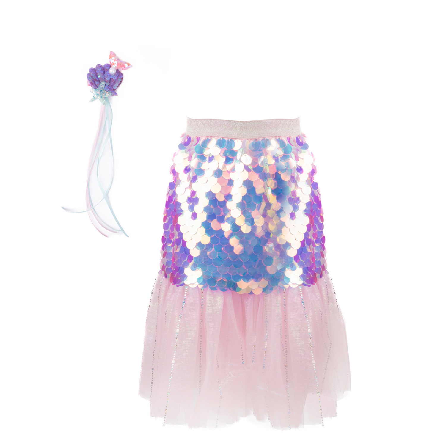 CE Bling Bling Mermaid Skirt & Hairclip Set - Pink