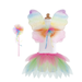 Neon Rainbow Tutu With Wings and Wand - Size 4-6