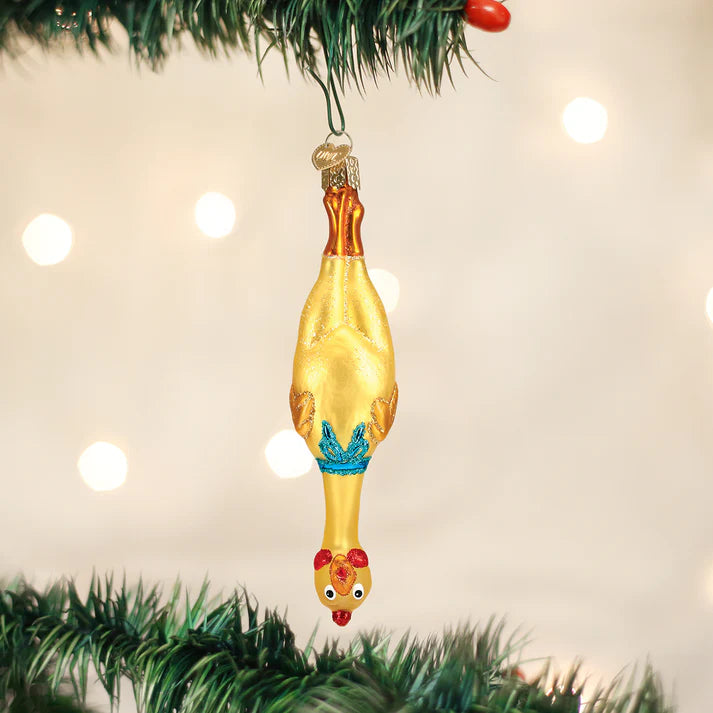 Old World Christmas Rubber Chicken Ornament