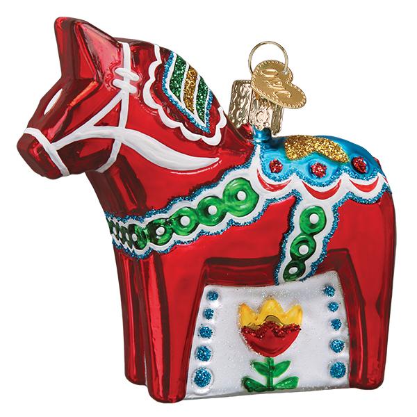 OWC Swedish Dala Horse Ornament