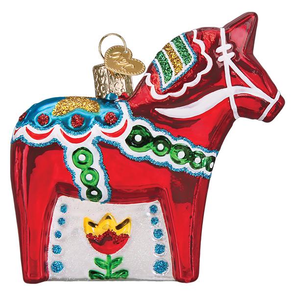 OWC Swedish Dala Horse Ornament