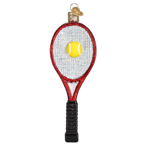 Old World Christmas Red Tennis Racquet Ornament