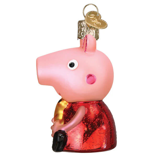 Old World Christmas Peppa Pig With Teddy Ornament