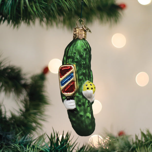 Old World Christmas Pickleball Pickle Ornament