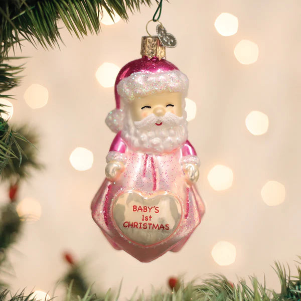 OWC Baby Girl's 1st Santa Lovey Ornament