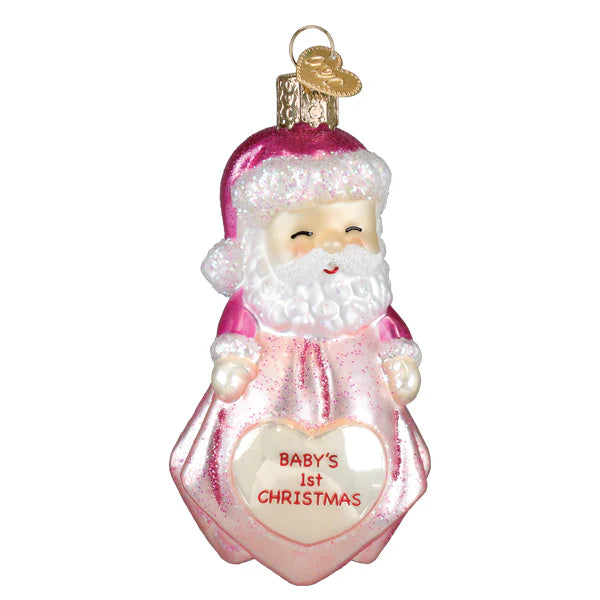 OWC Baby Girl's 1st Santa Lovey Ornament