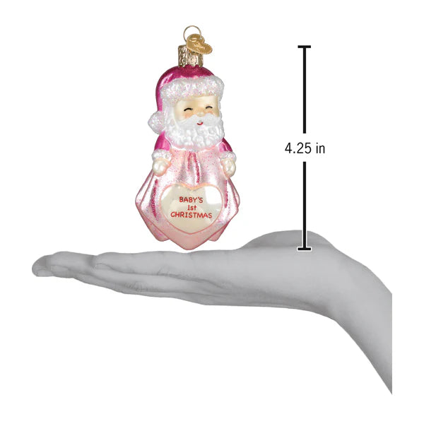 OWC Baby Girl's 1st Santa Lovey Ornament