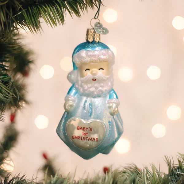 OWC Baby Boy's 1st Santa Lovey Ornament