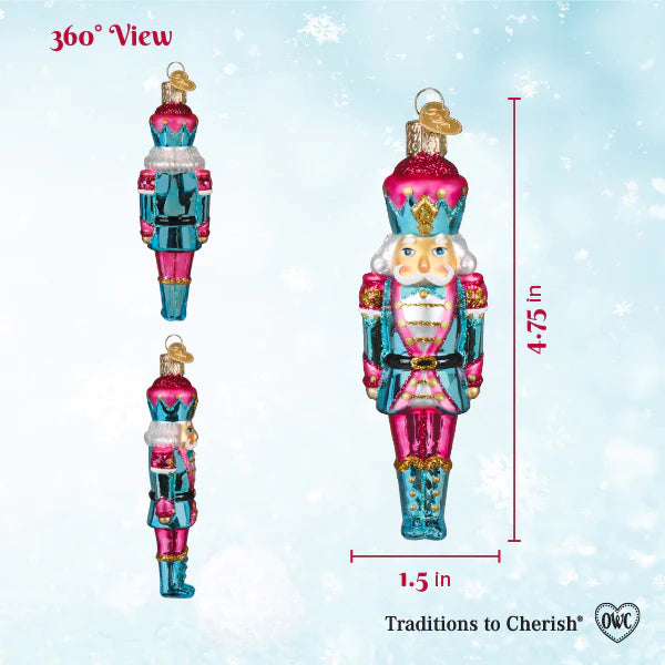 Old World Christmas Pastel Nutcracker Ornament