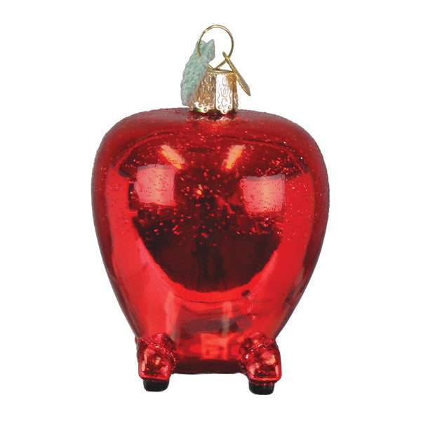 Old World Christmas Richard Scarry Lowly Worm in Apple Car Ornament