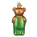 Old World Christmas Corduroy Bear With Book Ornament
