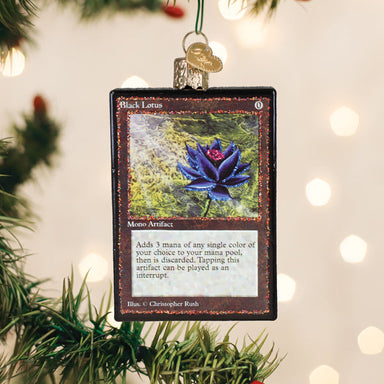 Old World Christmas Magic The Gathering Black Lotus Card Ornament