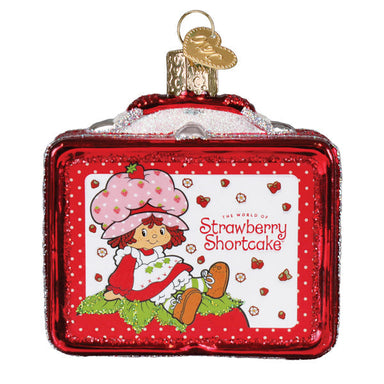 Old World Christmas Strawberry Shortcake Lunch Box Ornament