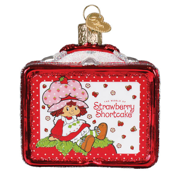 Old World Christmas Strawberry Shortcake Lunch Box Ornament
