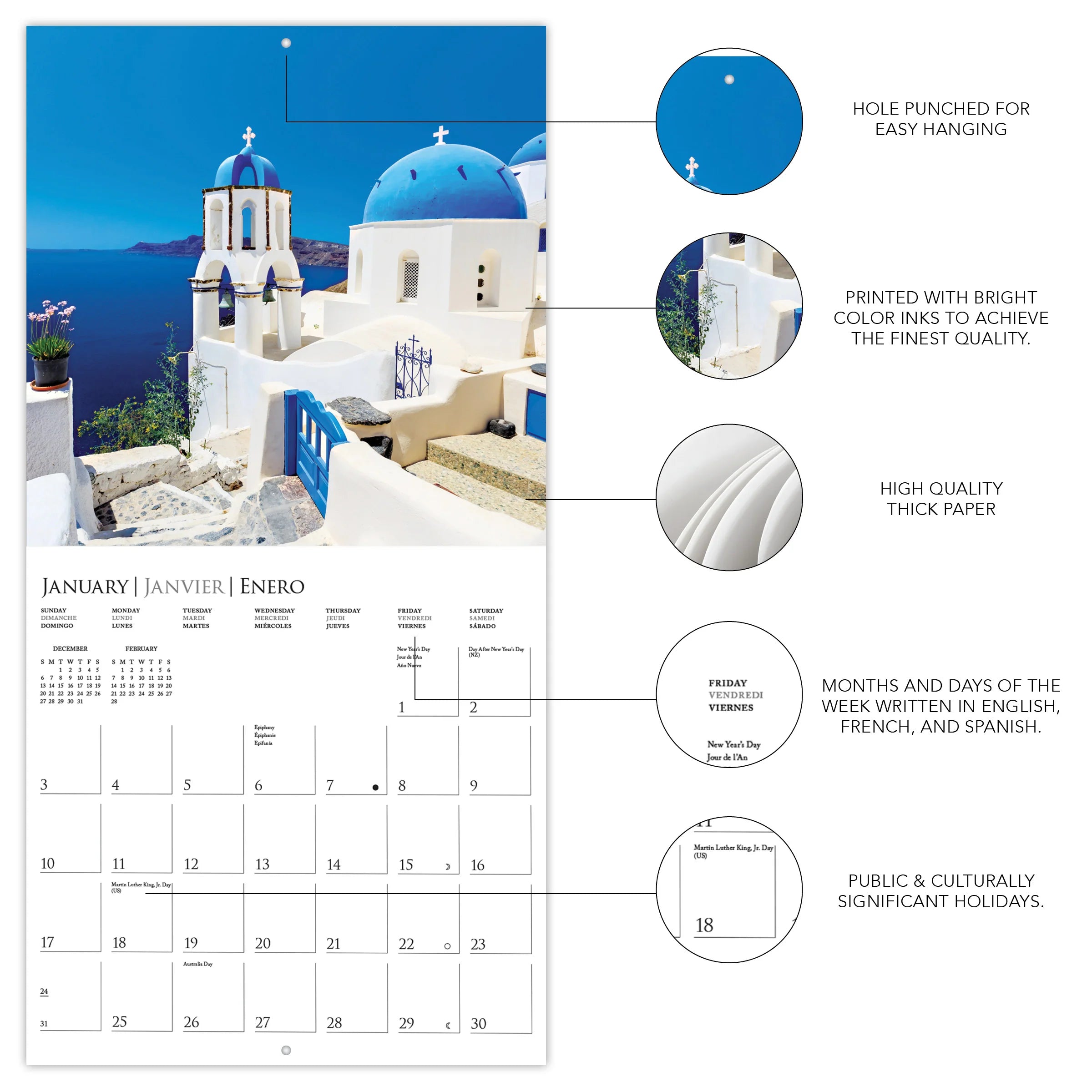 GRPH Greek Isles 2027 Wall Calendar